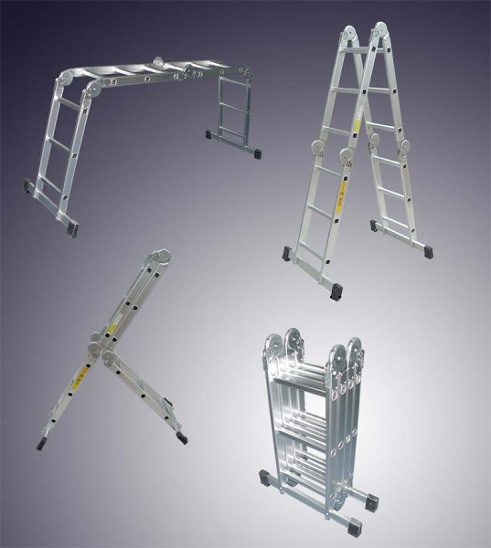 Multi purpose folding ladders