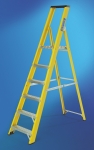 6 TREAD GLASSFIBRE PLATFORM STEP MED DUTY